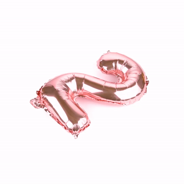 Balloonify Rose Gold Mylar Number 2 Balloon - 16" - 1 count box