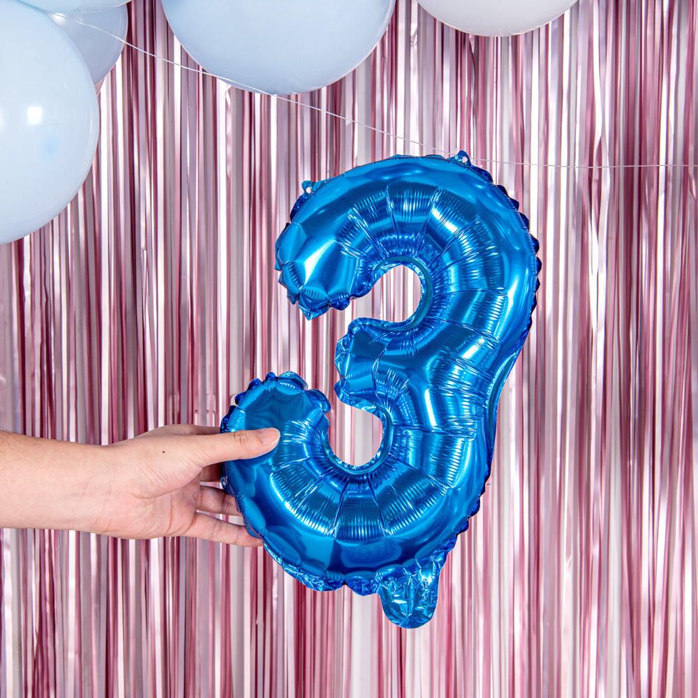 Balloonify Blue Mylar Number 3 Balloon - 16" - 1 count box