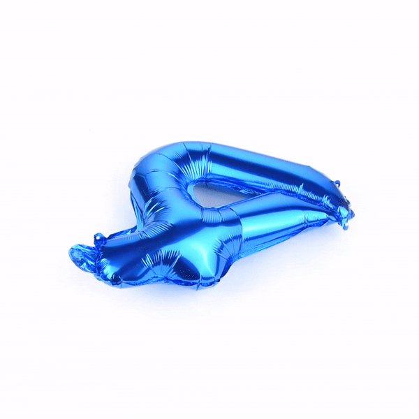 Balloonify Blue Mylar Number 4 Balloon - 16" - 1 count box