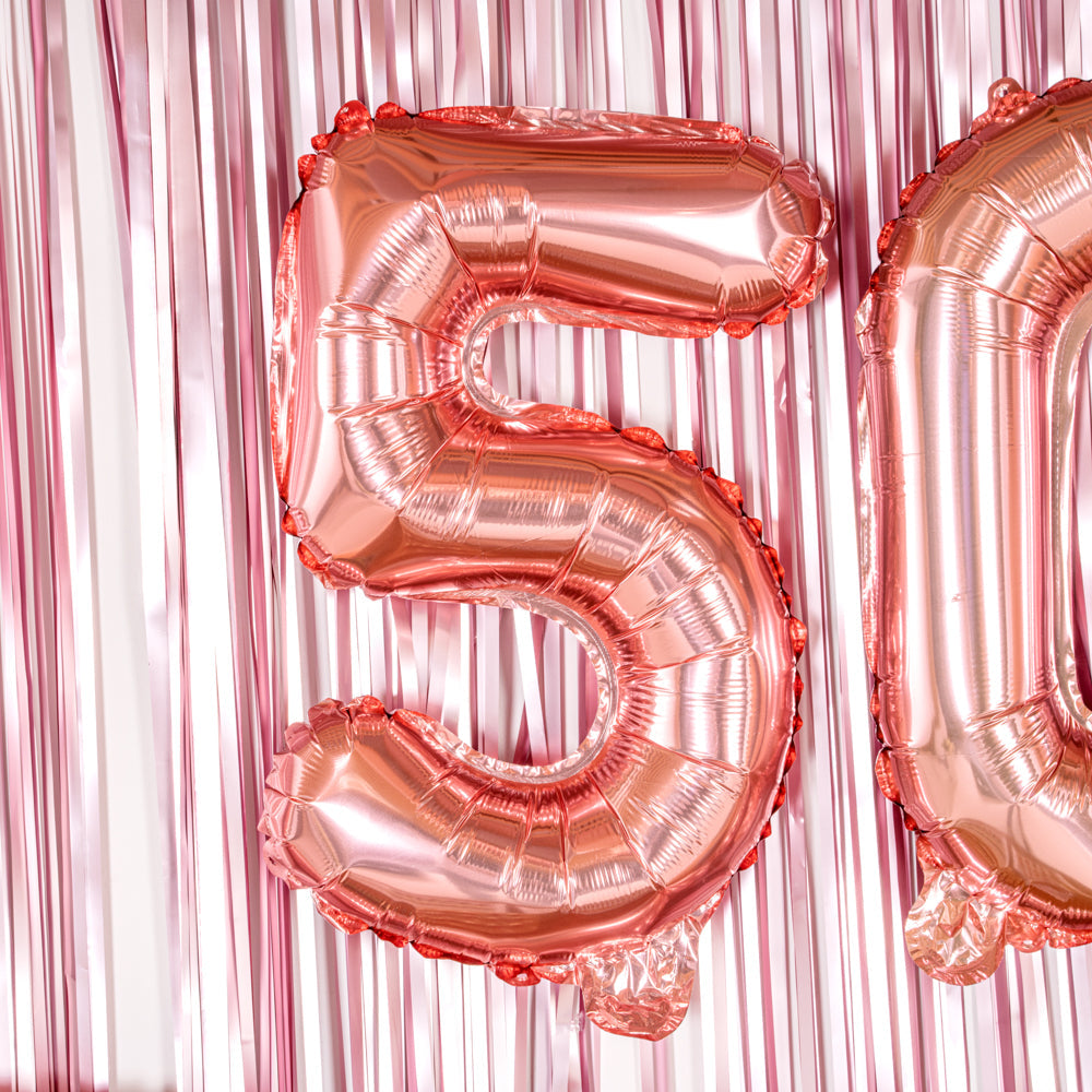 Balloonify Rose Gold Mylar Number 5 Balloon - 16" - 1 count box
