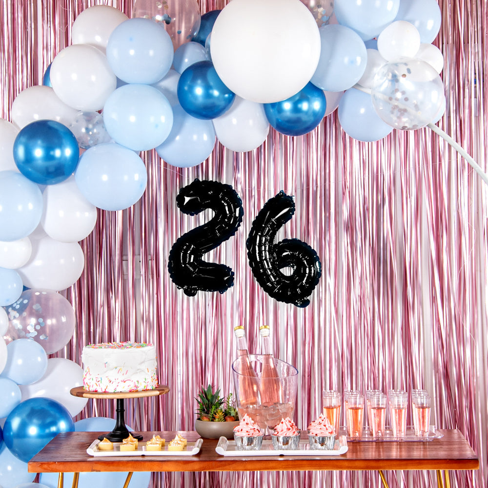 Balloonify Black Mylar Number 6 Balloon - 16" - 1 count box