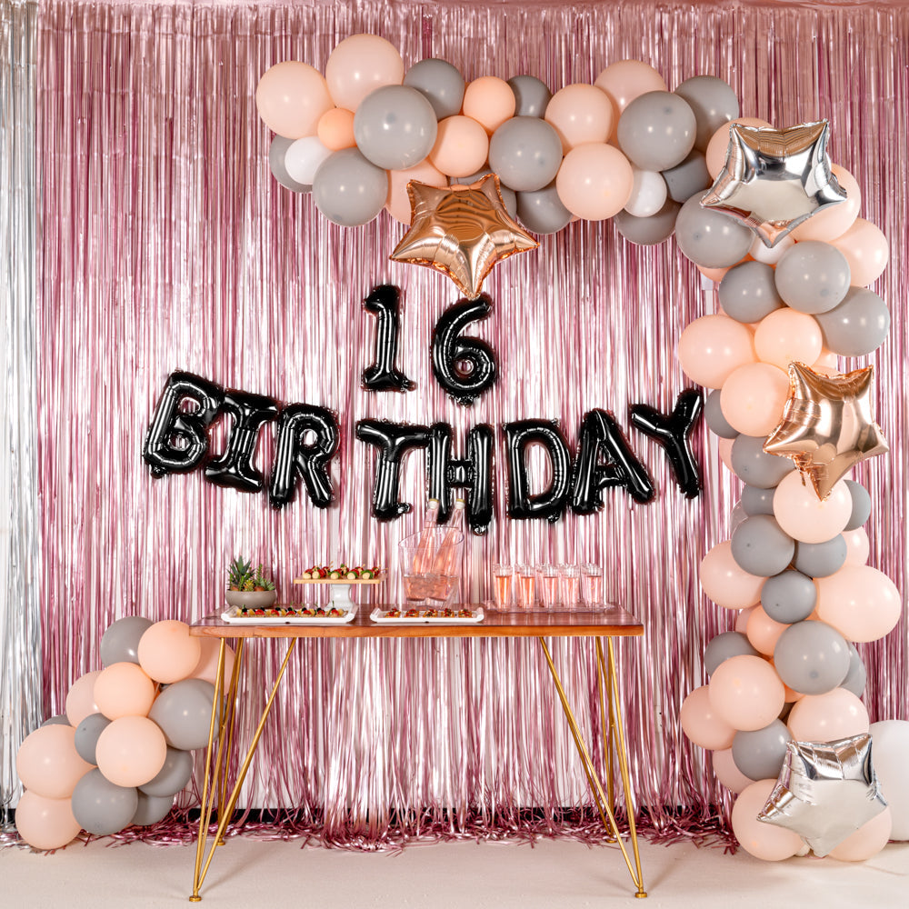 Balloonify Black Mylar Number 6 Balloon - 16" - 1 count box