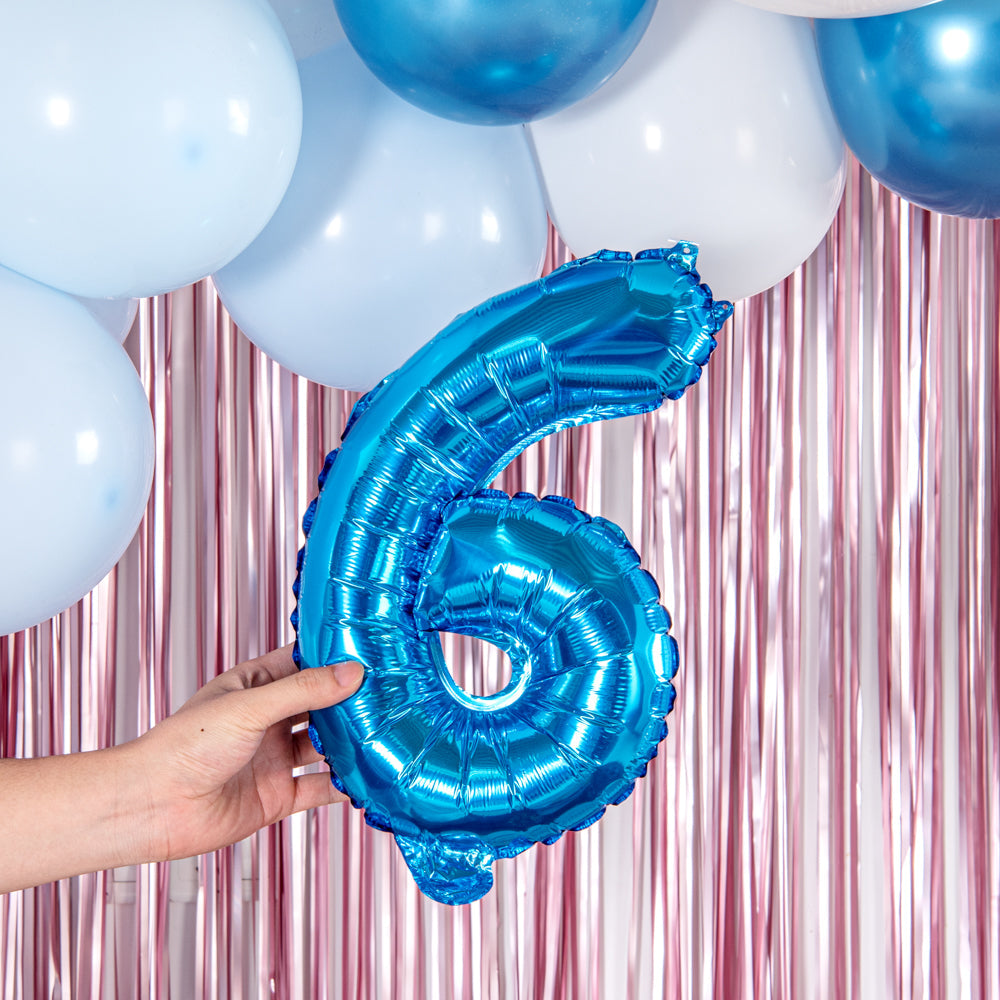 Balloonify Blue Mylar Number 6 Balloon - 16" - 1 count box