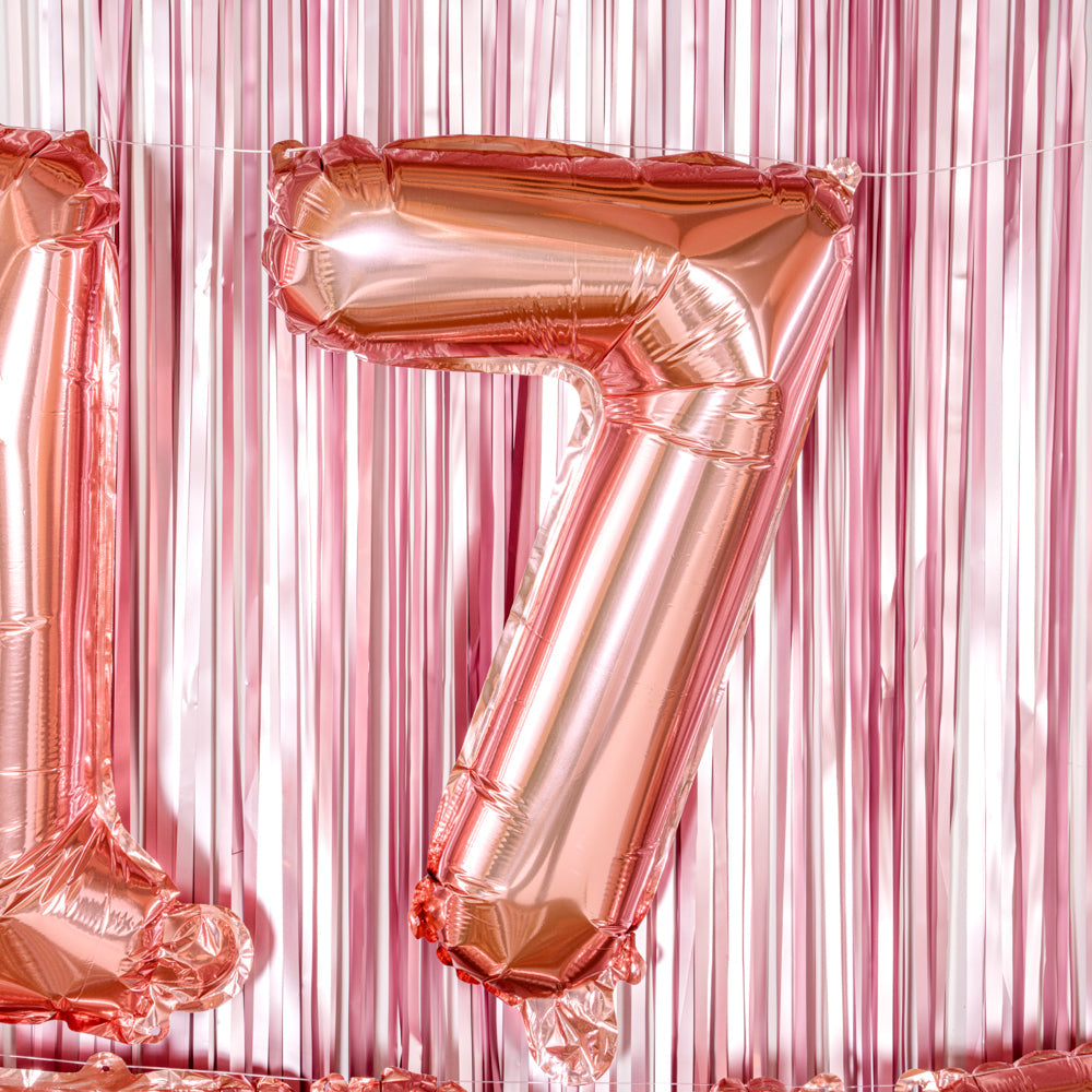 Balloonify Rose Gold Mylar Number 7 Balloon - 16" - 1 count box