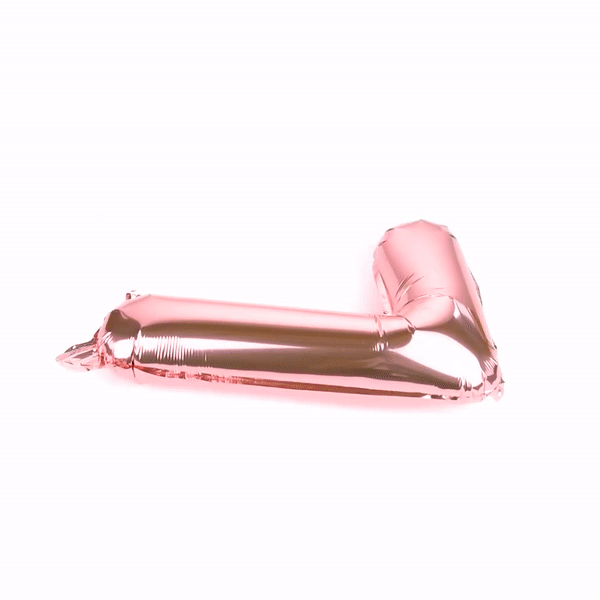 Balloonify Rose Gold Mylar Number 7 Balloon - 16" - 1 count box