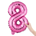 Balloonify Pink Mylar Number 8 Balloon - 16" - 1 count box