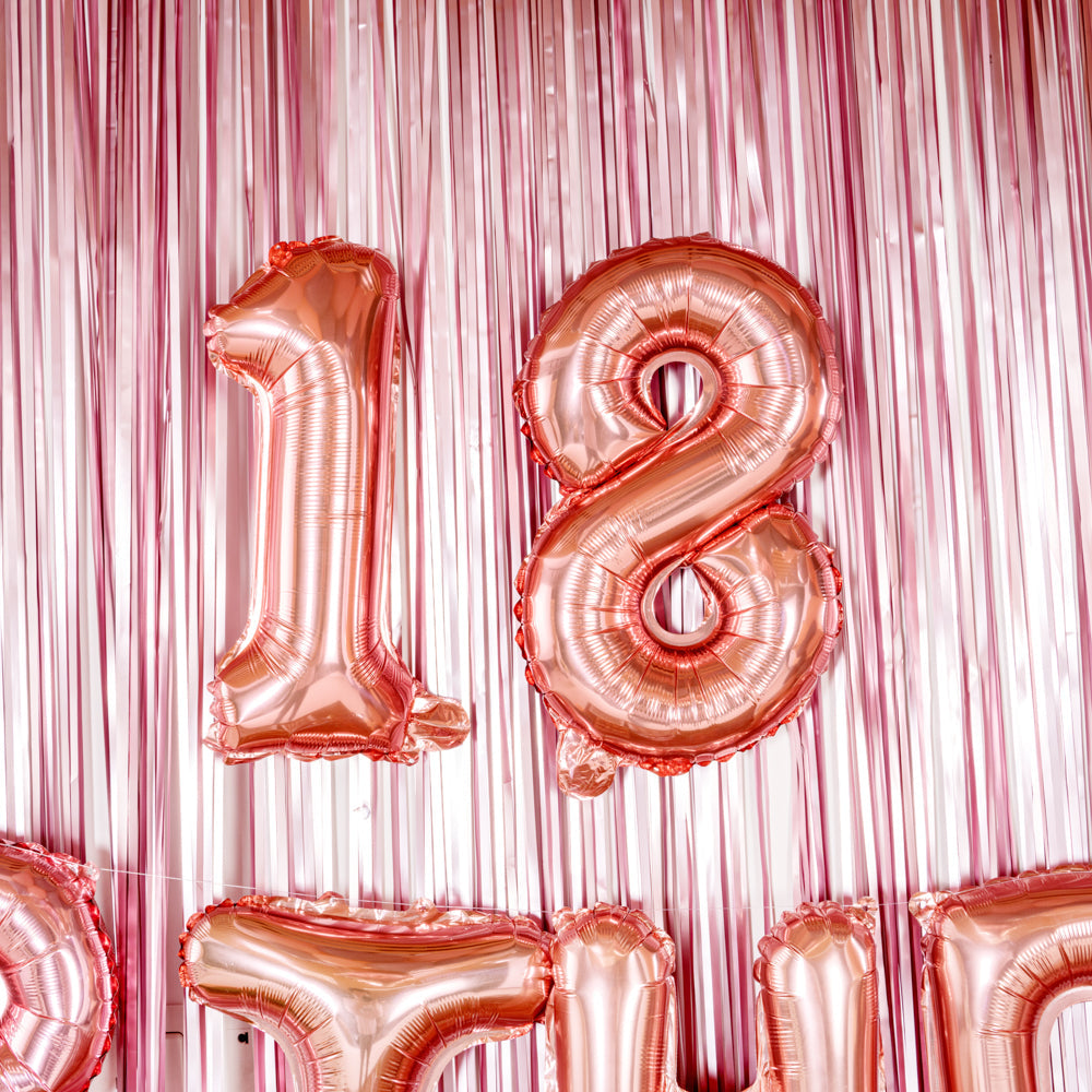 Balloonify Rose Gold Mylar Number 8 Balloon - 16" - 1 count box