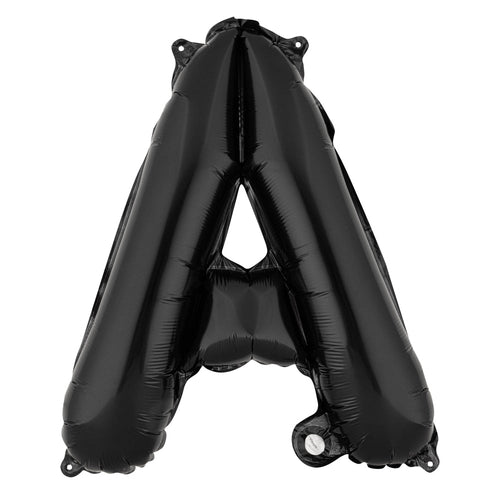 Balloonify Black Mylar Letter A Balloon - 16" - 1 count box