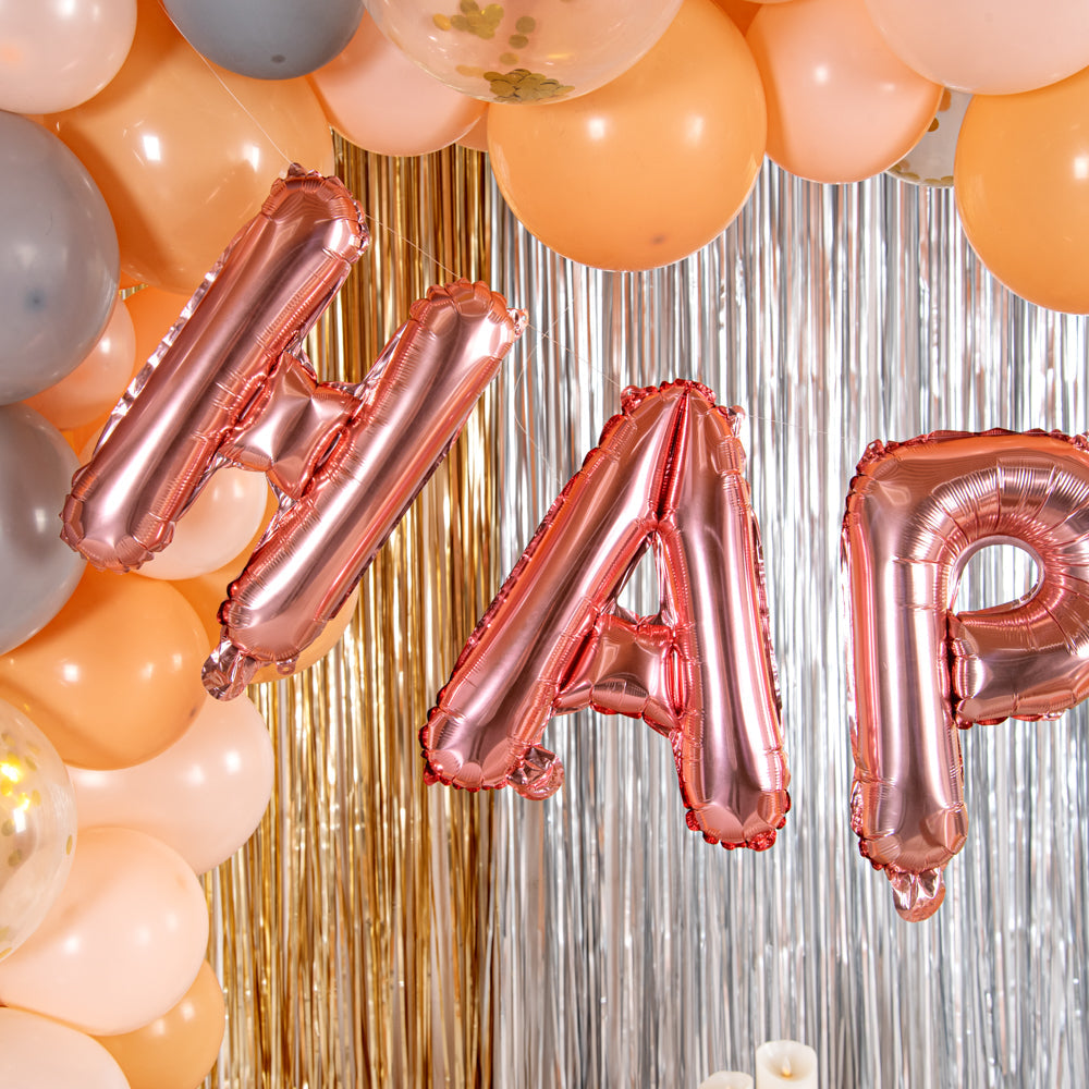 Balloonify Rose Gold Mylar Letter A Balloon - 16" - 1 count box