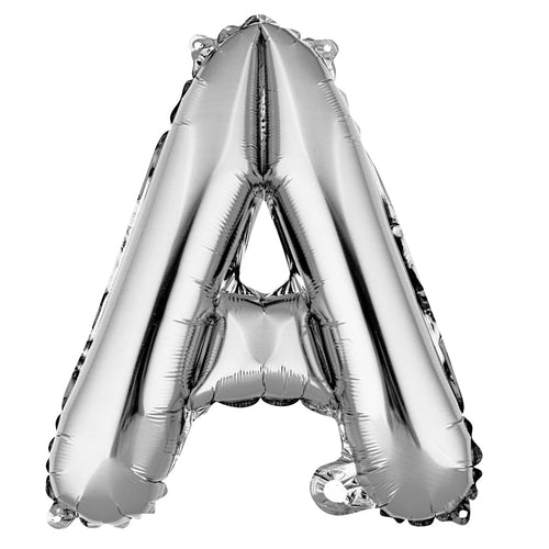 Balloonify Silver Mylar Letter A Balloon - 16" - 1 count box