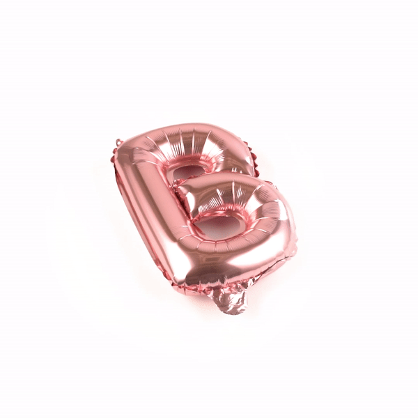 Balloonify Rose Gold Mylar Letter B Balloon - 16" - 1 count box