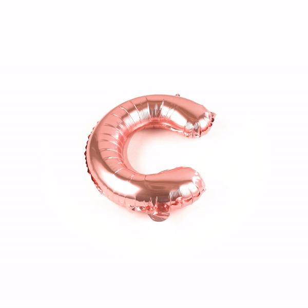Balloonify Rose Gold Mylar Letter C Balloon - 16" - 1 count box