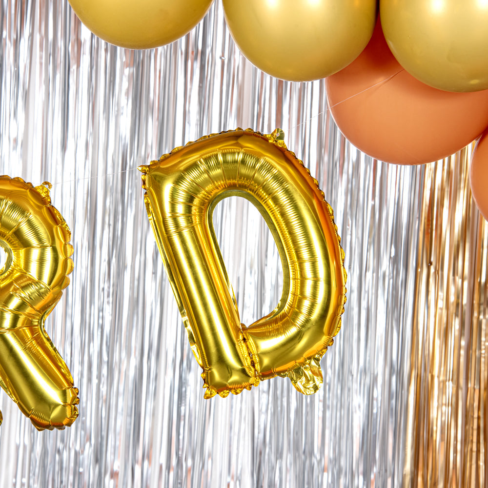 Balloonify Gold Mylar Letter D Balloon - 16" - 1 count box