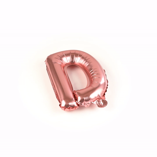 Balloonify Rose Gold Mylar Letter D Balloon - 16" - 1 count box