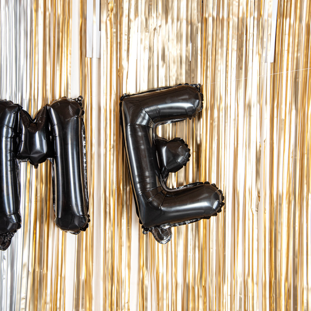 Balloonify Black Mylar Letter E Balloon - 16" - 1 count box