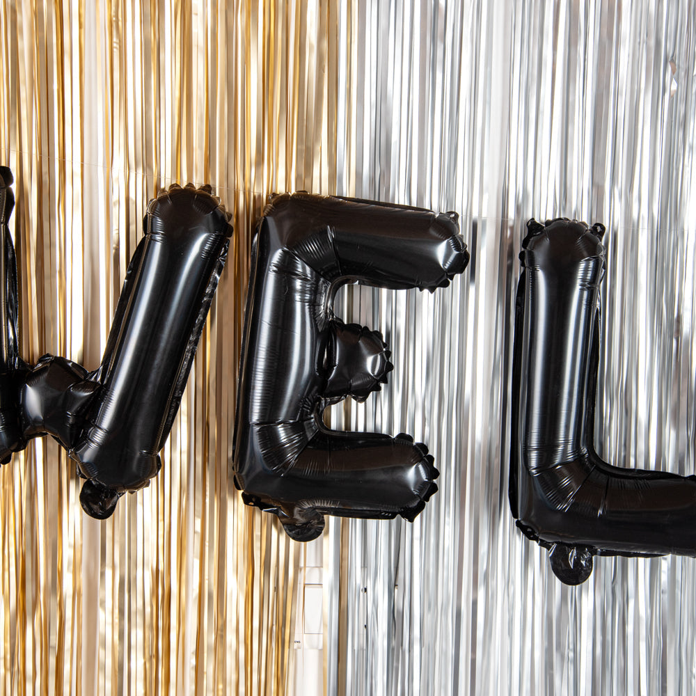 Balloonify Black Mylar Letter E Balloon - 16" - 1 count box