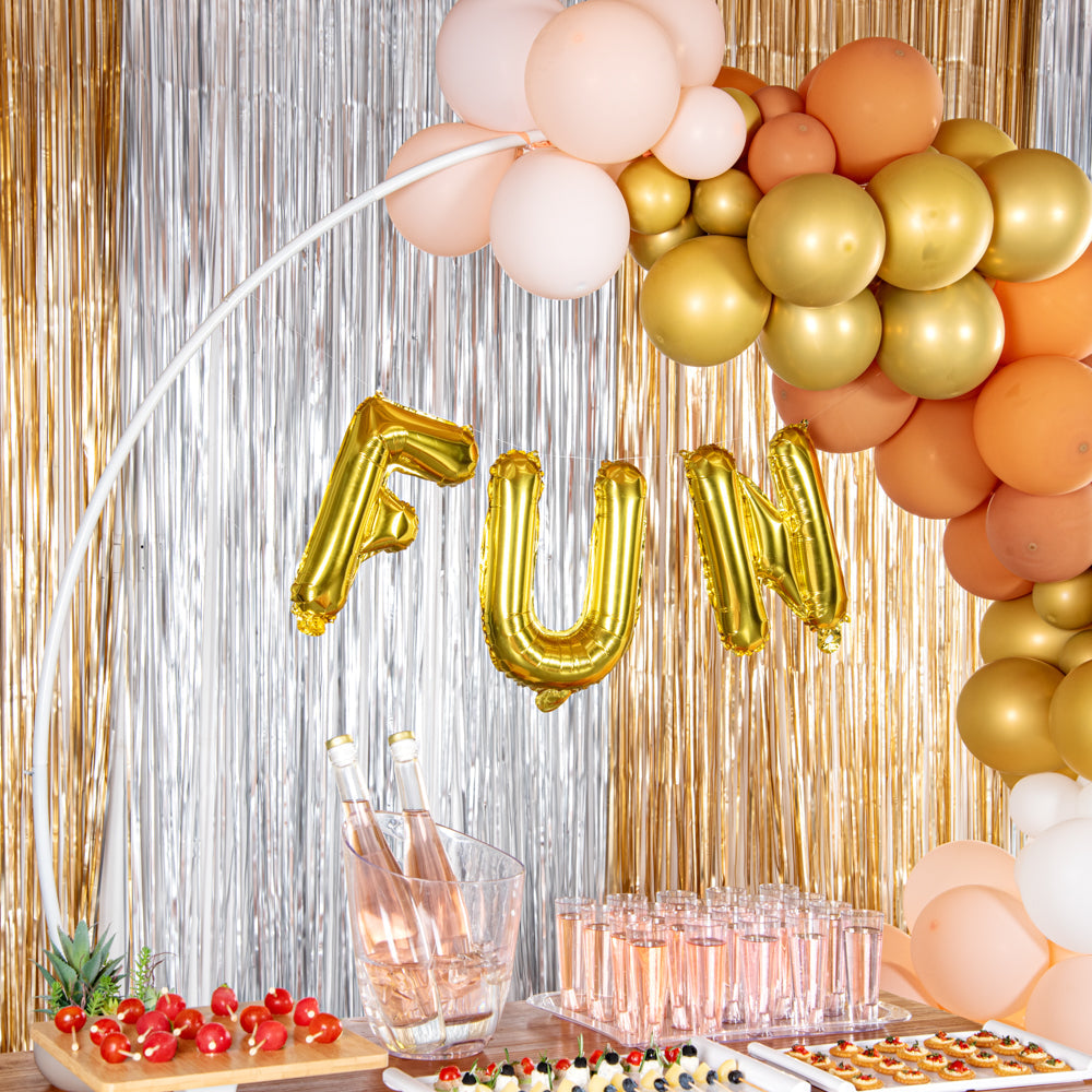 Balloonify Gold Mylar Letter F Balloon - 16" - 1 count box