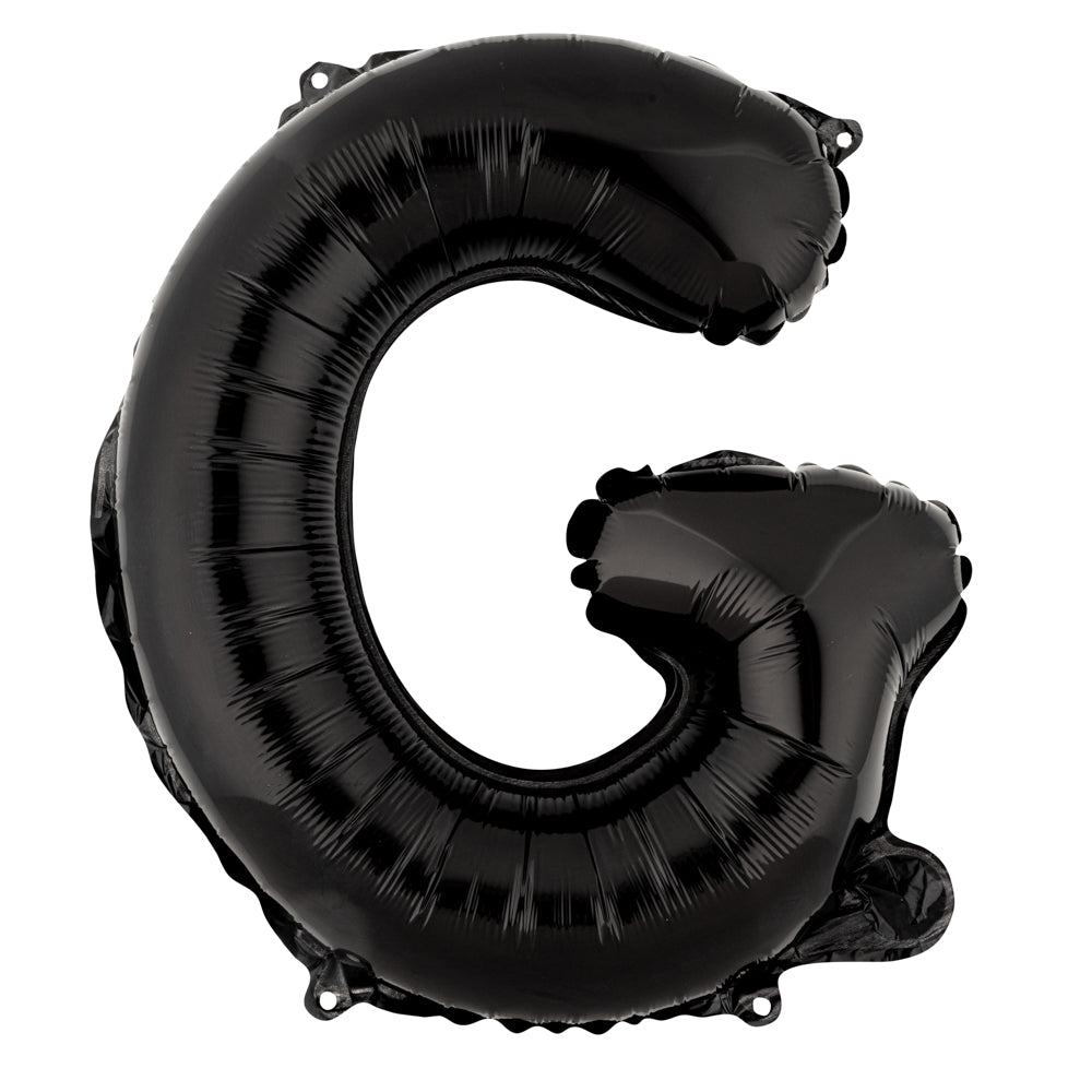 Balloonify Black Mylar Letter G Balloon - 16" - 1 count box