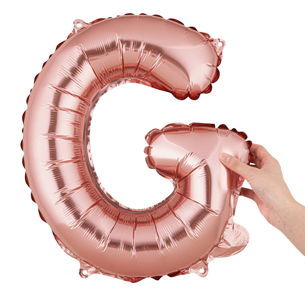 Balloonify Rose Gold Mylar Letter G Balloon - 16" - 1 count box