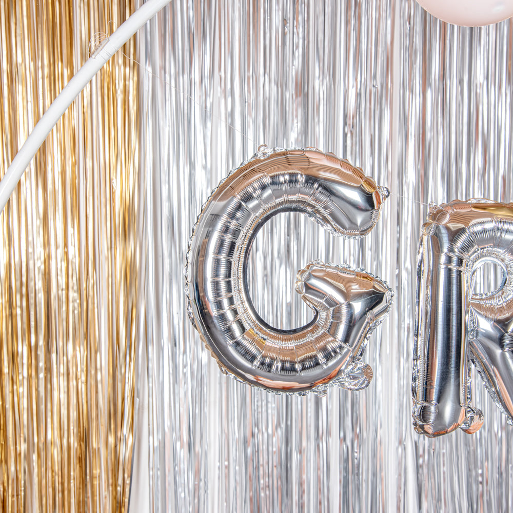 Balloonify Silver Mylar Letter G Balloon - 16" - 1 count box