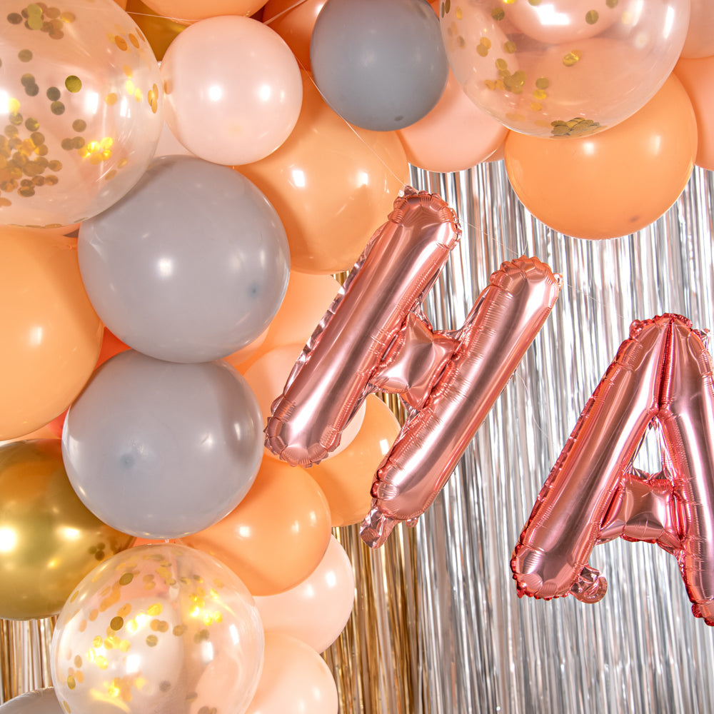 Balloonify Rose Gold Mylar Letter H Balloon - 16" - 1 count box
