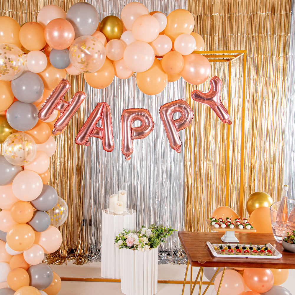 Balloonify Rose Gold Mylar Letter H Balloon - 16" - 1 count box