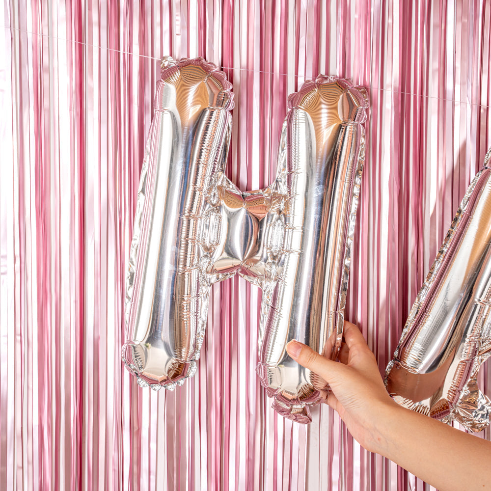 Balloonify Silver Mylar Letter H Balloon - 16" - 1 count box