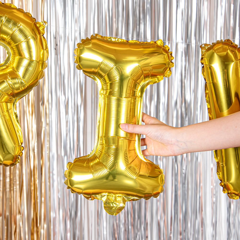 Balloonify Gold Mylar Letter I Balloon - 16" - 1 count box