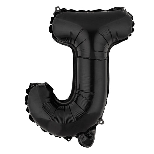 Balloonify Black Mylar Letter J Balloon - 16" - 1 count box