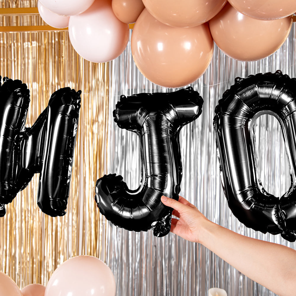 Balloonify Black Mylar Letter J Balloon - 16" - 1 count box