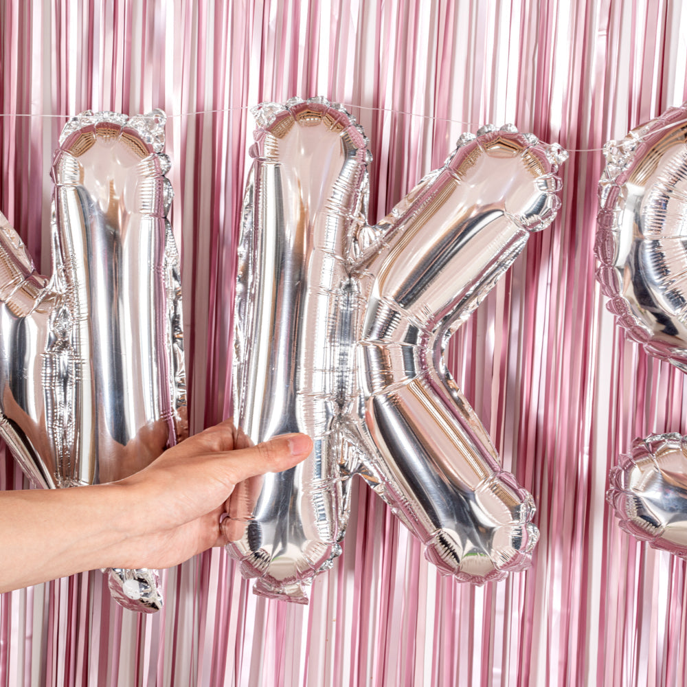 Balloonify Silver Mylar Letter K Balloon - 16" - 1 count box