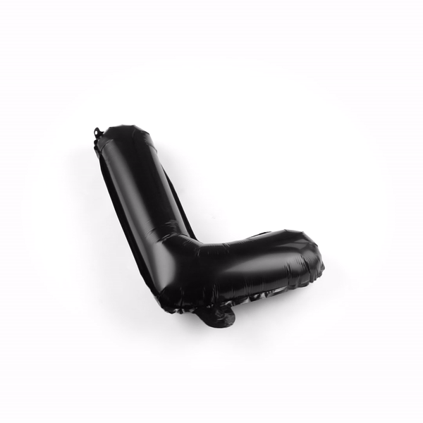 Balloonify Black Mylar Letter L Balloon - 16" - 1 count box