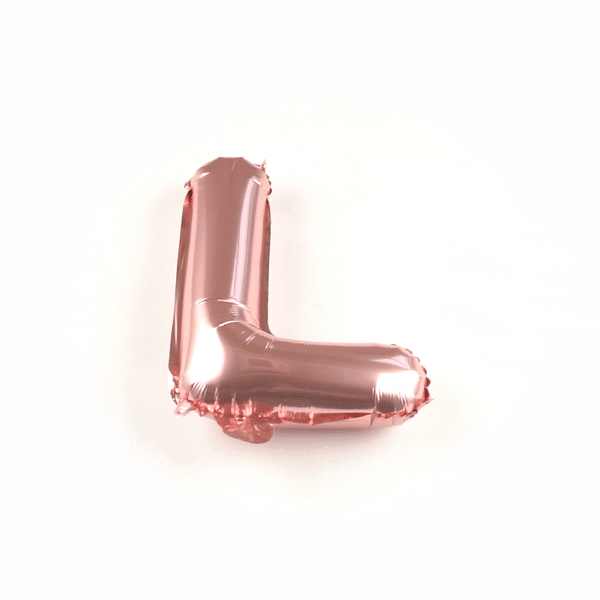Balloonify Rose Gold Mylar Letter L Balloon - 16" - 1 count box