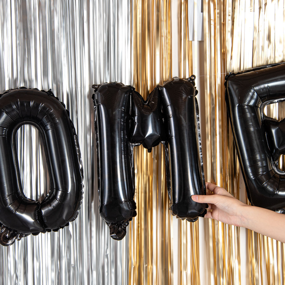 Balloonify Black Mylar Letter M Balloon - 16" - 1 count box