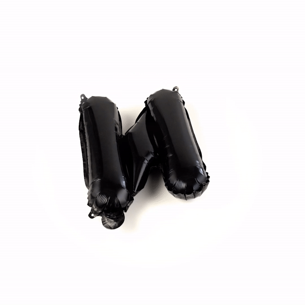 Balloonify Black Mylar Letter N Balloon - 16" - 1 count box