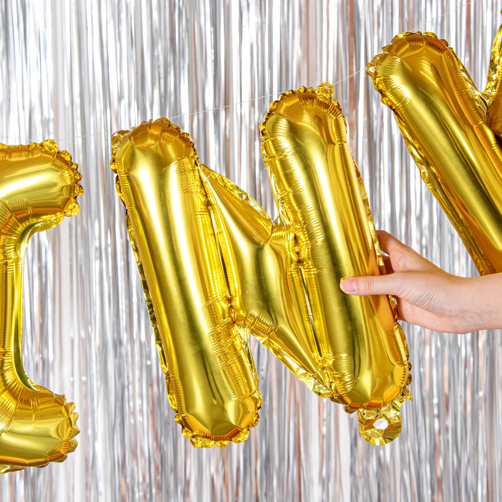 Balloonify Gold Mylar Letter N Balloon - 16" - 1 count box