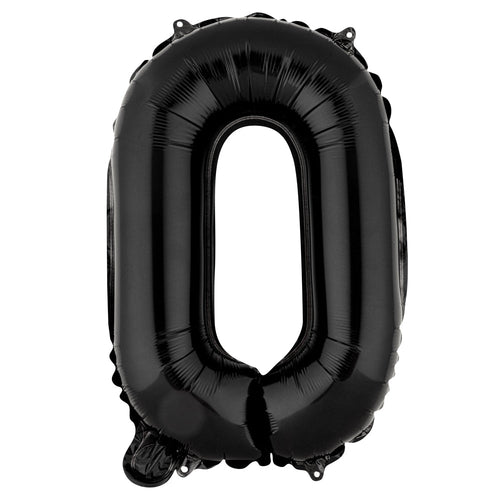 Balloonify Black Mylar Letter O Balloon - 16" - 1 count box