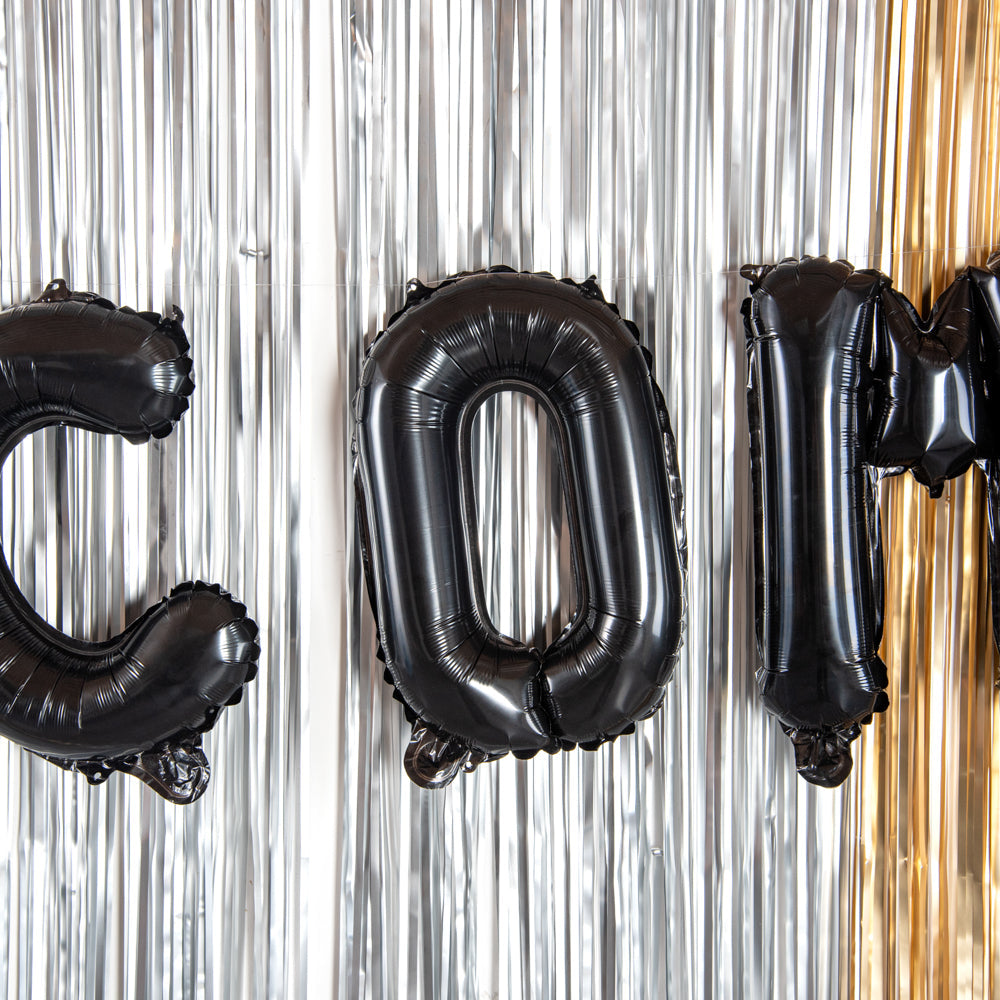 Balloonify Black Mylar Letter O Balloon - 16" - 1 count box