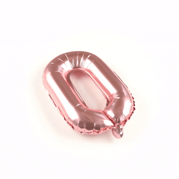 Balloonify Rose Gold Mylar Letter O Balloon - 16" - 1 count box