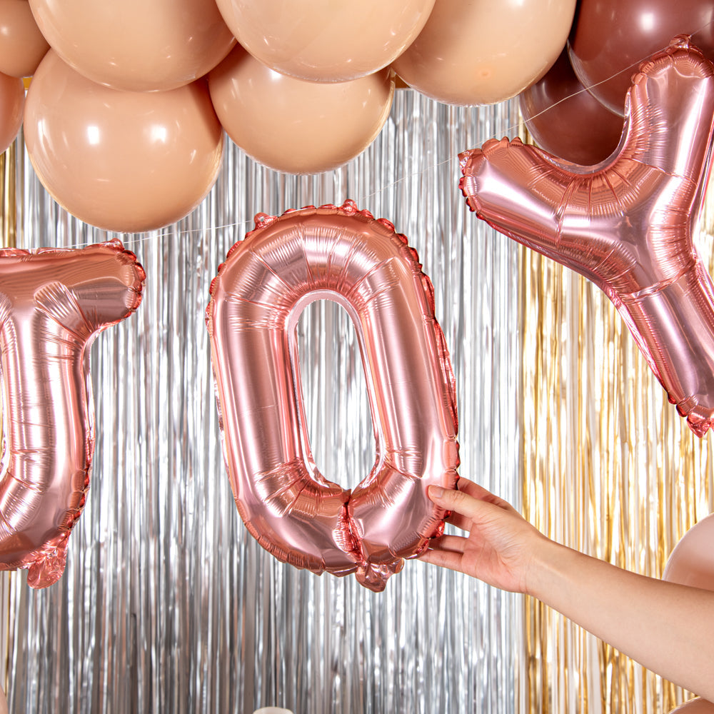 Balloonify Rose Gold Mylar Letter O Balloon - 16" - 1 count box