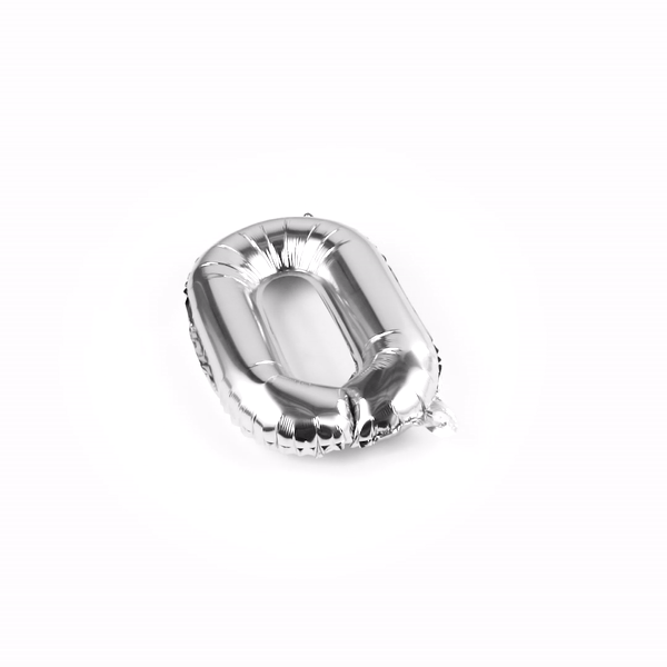 Balloonify Silver Mylar Letter O Balloon - 16" - 1 count box