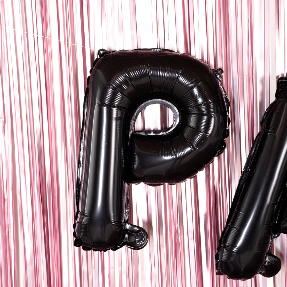 Balloonify Black Mylar Letter P Balloon - 16" - 1 count box