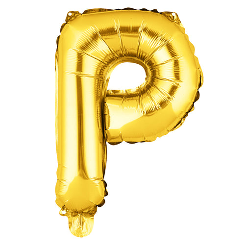 Balloonify Gold Mylar Letter P Balloon - 16" - 1 count box