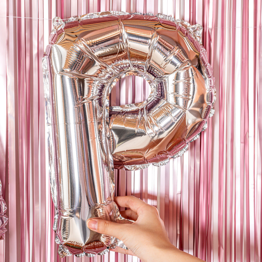 Balloonify Silver Mylar Letter P Balloon - 16" - 1 count box