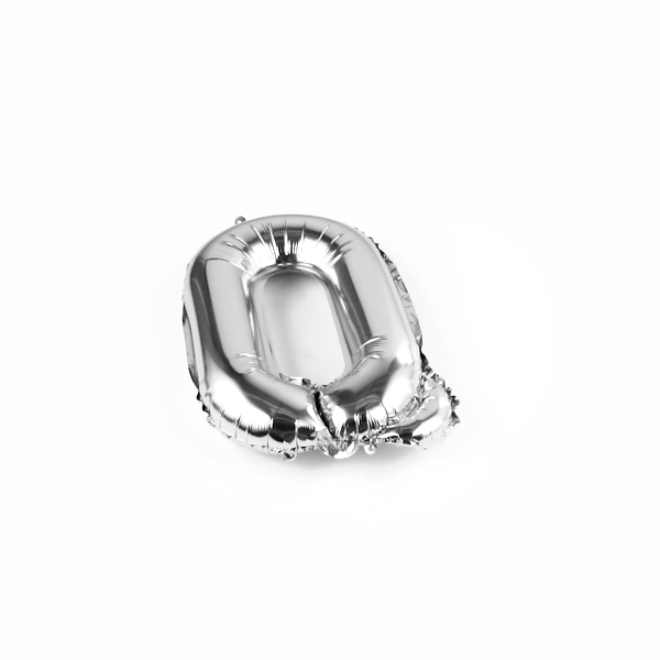 Balloonify Silver Mylar Letter Q Balloon - 16" - 1 count box