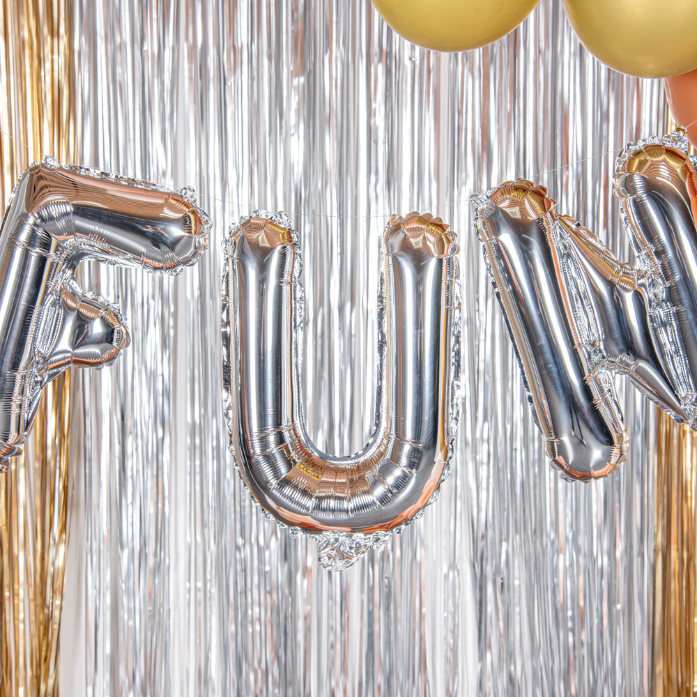 Balloonify Silver Mylar Letter U Balloon - 16" - 1 count box