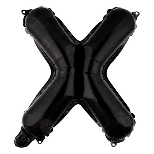 Balloonify Black Mylar Letter X Balloon - 16" - 1 count box