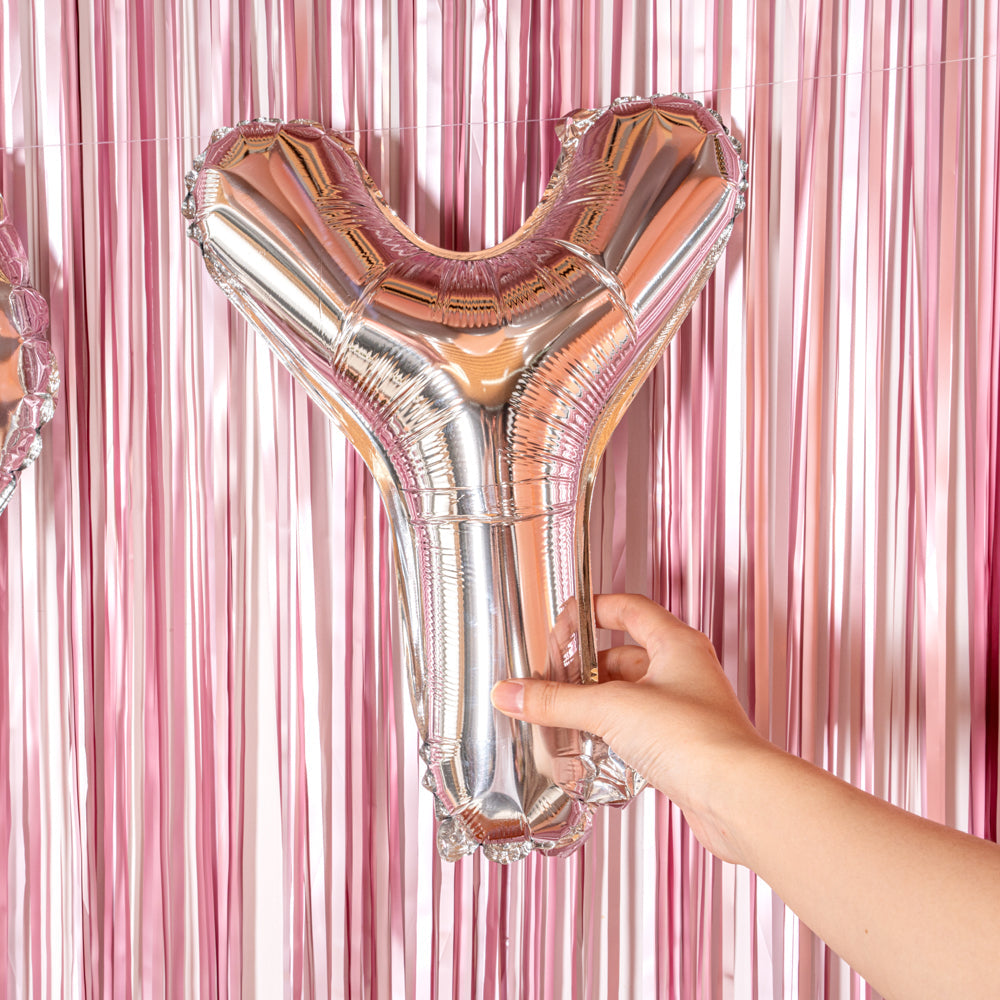 Balloonify Silver Mylar Letter Y Balloon - 16" - 1 count box