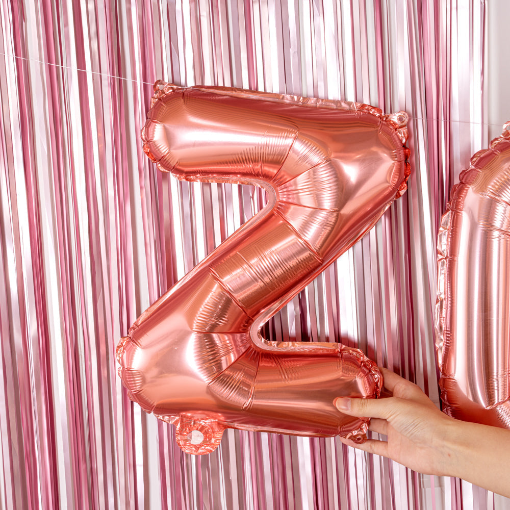 Balloonify Rose Gold Mylar Letter Z Balloon - 16" - 1 count box