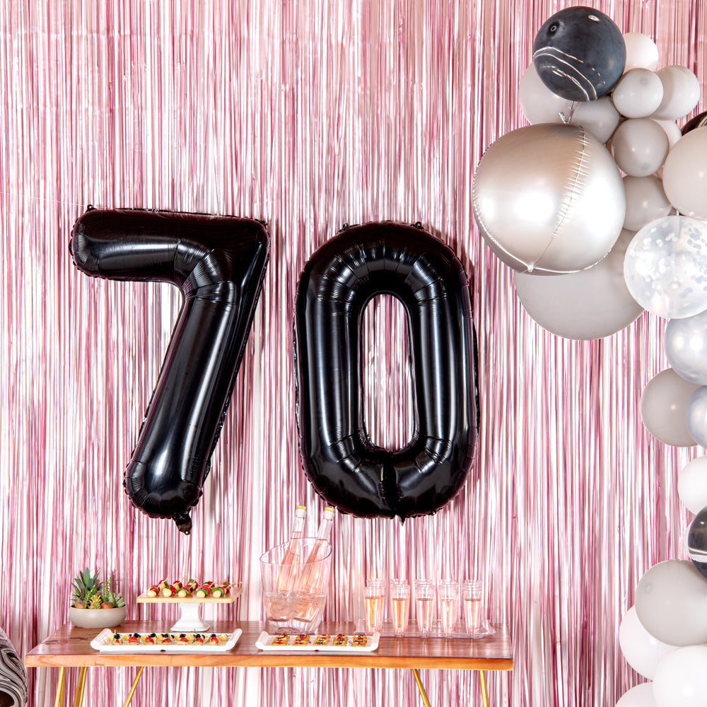 Balloonify Black Mylar Number 0 Balloon - 40" - 1 count box